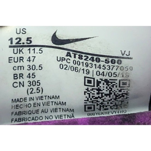 Nike Zoom Fly 3 Mens Size 12.5 Purple Athletic Running Shoes - Picture 10 of 10